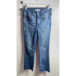 We The Free People‎ Blue Shayla Skinny Bootcut Crop Flare Denim Size 27 Stretch